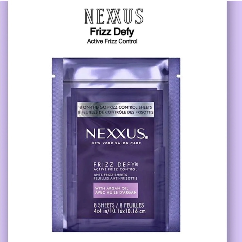 Nexxus Frizz Defy Anti-Frizz Sheets 8 Count Portable NIP